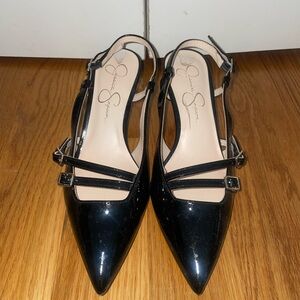 Jessica Simpson Black Patent Kitten Heels